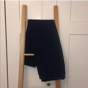 Pull on pants. Navy blue textured.